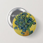 Vase met Irises door Van Gogh Ronde Button 5,7 Cm (Voorkant /achterkant)