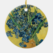 Vase met Irises door Van Gogh - Stilstaand leven Keramisch Ornament (Achterkant)