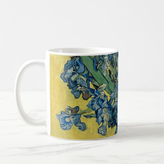 Vase met Irises door Van Gogh - Stilstaand leven Koffiemok (Links)