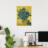 Vase met Irises door Van Gogh - Stilstaand leven Poster (Thuiskantoor)
