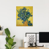 Vase met Irises door Van Gogh - Stilstaand leven Poster (Thuiskantoor)