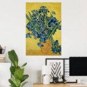 Vase met Irises door Van Gogh - Stilstaand leven Poster (Thuiskantoor)