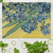 Vase met Irises door Van Gogh - Stilstaand leven Theedoek (Gevouwen)