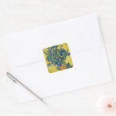 Vase met Irises door Van Gogh Vierkante Sticker (Envelop)