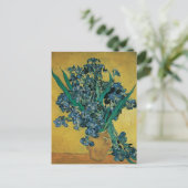 Vase met Irises door Vincent van Gogh, Kunst Briefkaart (Staand voorkant)