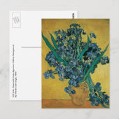 Vase met Irises door Vincent van Gogh, Kunst Briefkaart (Voorkant / Achterkant)