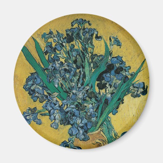 Vase met Irises door Vincent van Gogh,  Kunst Magneet (Voorkant)