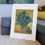 Vase met Irises door Vincent van Gogh,  Kunst Poster<br><div class="desc">Toch leven: Vase met Irises Tegen een gele achtergrond (1890) door Vincent van Gogh is een schilderij van de Post Impressionisme, een mooie kunstflorale schilderij. Een bouquet van mooie paarse baarzen irisbloemen uit de tuin. Over de kunstenaar: Vincent Willem van Gogh (1853-1890) was een Post Impressionistische schilder wiens werk het...</div>