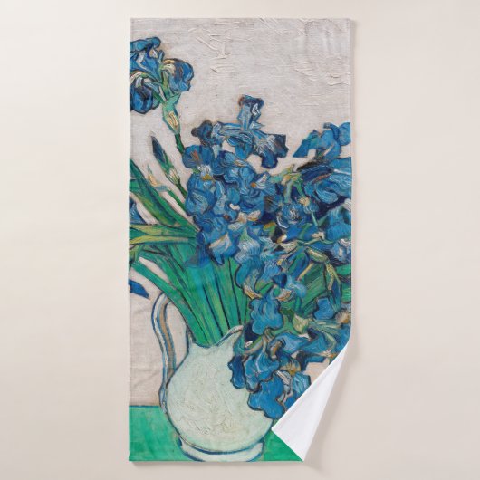 Vase met Irises, Van Gogh Badhanddoek (Badhanddoek)