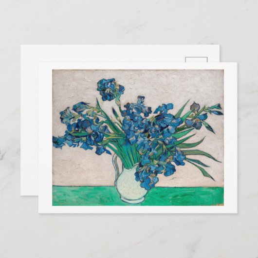 Vase met Irises, Van Gogh Briefkaart (Voorkant / Achterkant)