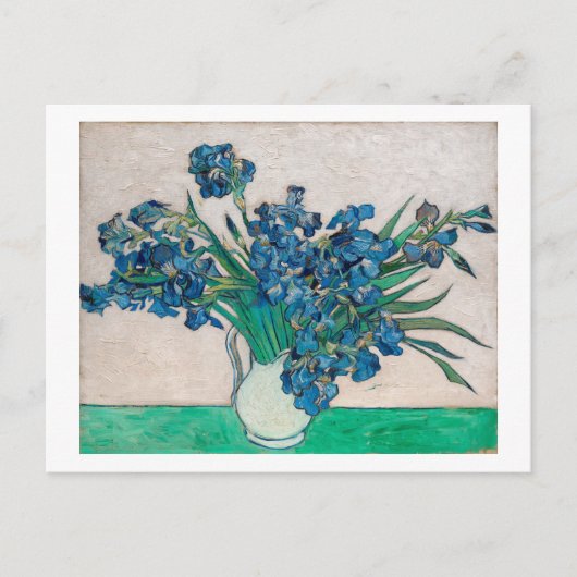 Vase met Irises, Van Gogh Briefkaart (Voorkant)