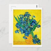 Vase met Irises, Van Gogh Briefkaart (Voorkant / Achterkant)