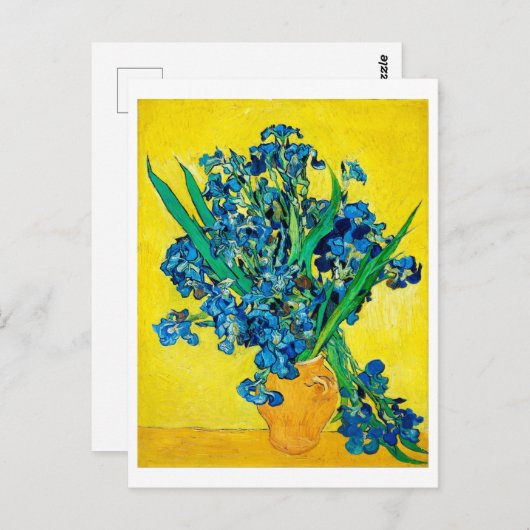 Vase met Irises, Van Gogh Briefkaart (Voorkant / Achterkant)