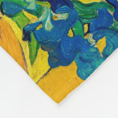 Vase met Irises, Van Gogh Fleece Deken (Hoek)