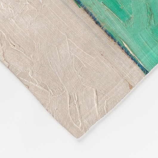 Vase met Irises, Van Gogh Fleece Deken (Hoek)