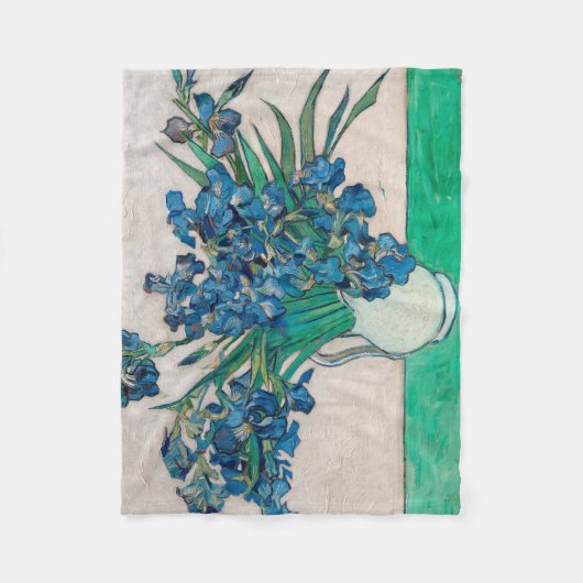 Vase met Irises, Van Gogh Fleece Deken (Voorkant)