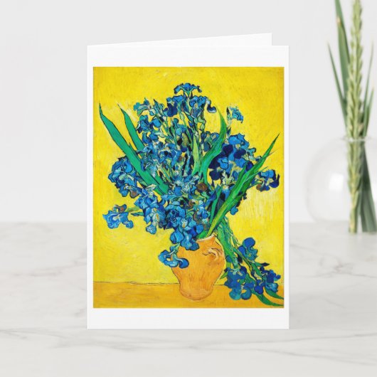 Vase met Irises, Van Gogh Kaart (Voorkant)