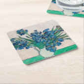 Vase met Irises, Van Gogh Kartonnen Onderzetters (Schuin)