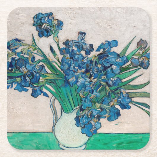 Vase met Irises, Van Gogh Kartonnen Onderzetters (Voorkant)
