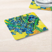 Vase met Irises, Van Gogh Kartonnen Onderzetters (Schuin)