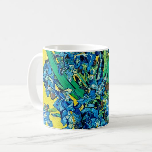Vase met Irises, Van Gogh Koffiemok (Voorkant links)
