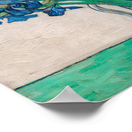 Vase met Irises, Van Gogh Poster (Hoek)