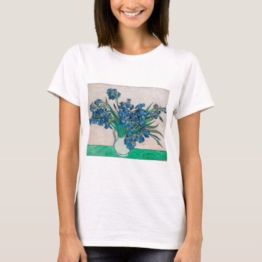 Vase met Irises, Van Gogh T-shirt (Voorkant)