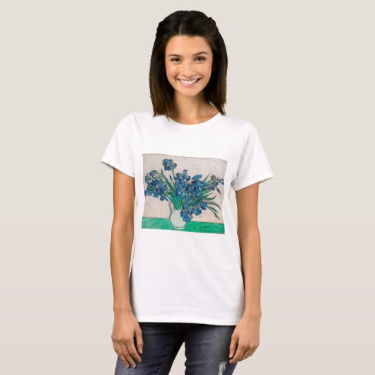Vase met Irises, Van Gogh T-shirt (Voorkant volledig)
