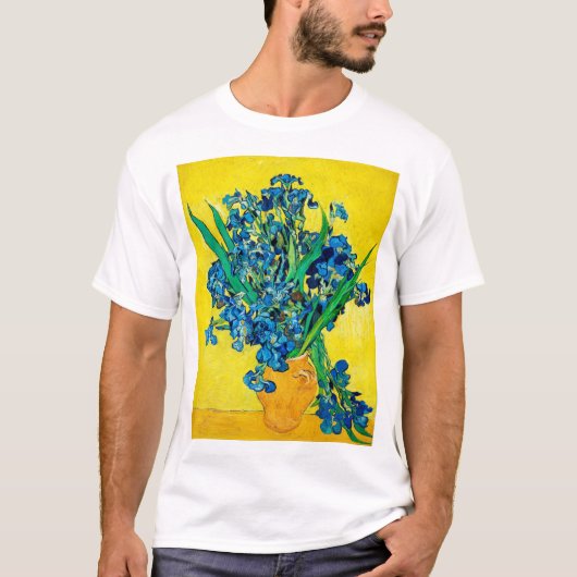 Vase met Irises, Van Gogh T-shirt (Voorkant)