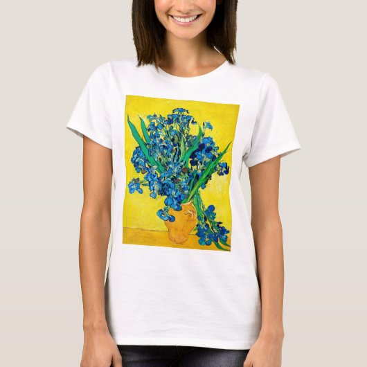 Vase met Irises, Van Gogh T-shirt (Voorkant)