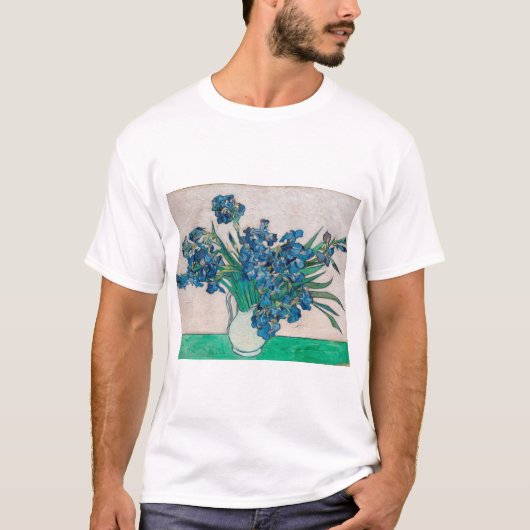 Vase met Irises, Van Gogh T-shirt (Voorkant)