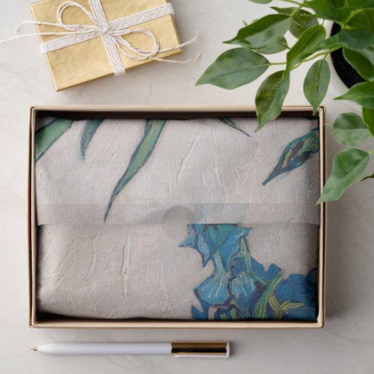 Vase met Irises, Van Gogh Tissuepapier (Geschenk)