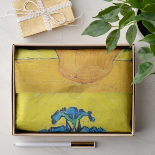 Vase met Irises, Van Gogh Tissuepapier (Geschenk)