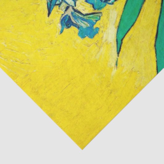 Vase met Irises, Van Gogh Tissuepapier (Detail)