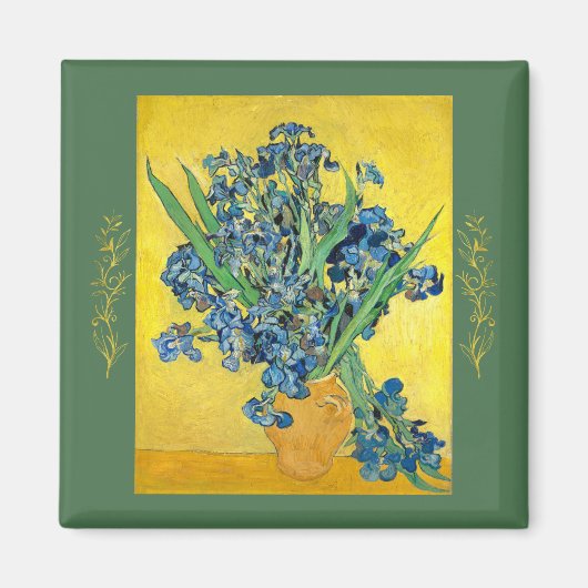 Vase met Irises, Vincent Van Gogh Magneet (Voorkant)