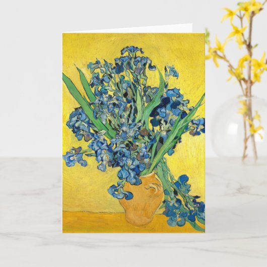 Vase met Irises, Vincent Van Gogh-ontbinding Kaart (Gele Bloem)