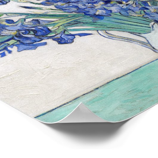 Vase met Irises Vincent van Gogh Poster (Hoek)