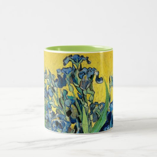 Vase met Irises, Vincent Van Gogh Tweekleurige Koffiemok (Center)
