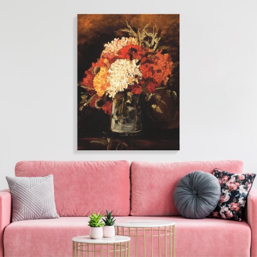 Vase met landen door Vincent van Gogh Canvas Afdruk (Insitu (Woonkamer))