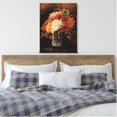 Vase met landen door Vincent van Gogh Canvas Afdruk (Insitu (Slaapkamer))