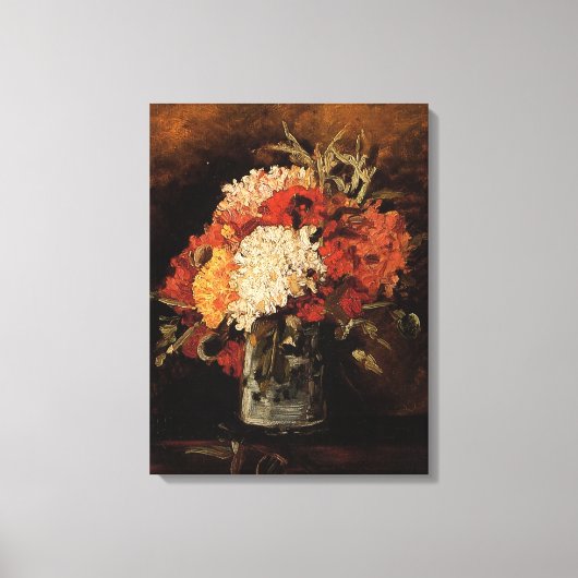 Vase met landen door Vincent van Gogh Canvas Afdruk (Voorkant)