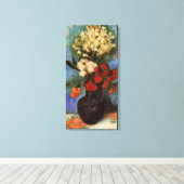 Vase met landen door Vincent van Gogh Canvas Afdruk (Insitu (Houten vloer))