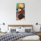 Vase met landen door Vincent van Gogh Canvas Afdruk (Insitu (Slaapkamer))