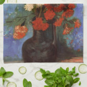 Vase met landen door Vincent van Gogh Theedoek (Gevouwen)