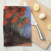 Vase met landen door Vincent van Gogh Theedoek (Quarter Fold)