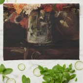 Vase met landen door Vincent van Gogh Theedoek (Gevouwen)