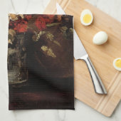 Vase met landen door Vincent van Gogh Theedoek (Quarter Fold)