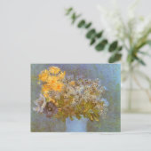 Vase met Lilacs, Daisies en Anemones door Van Gogh Briefkaart (Staand voorkant)