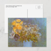 Vase met Lilacs, Daisies en Anemones door Van Gogh Briefkaart (Voorkant / Achterkant)