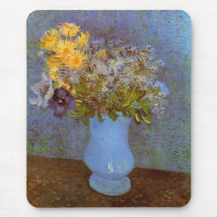 Vase met Lilacs en Daisies door Vincent van Gogh Muismat